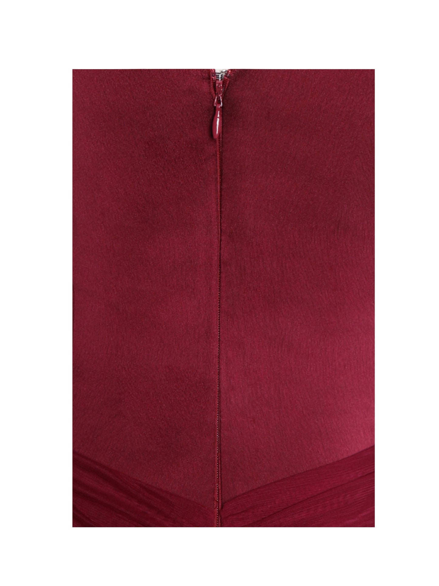 Fabienne Burgundy Mesh Cap Sleeve Mermaid Gown