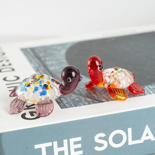 Handmade Glass Craft Little Turtle Ornament