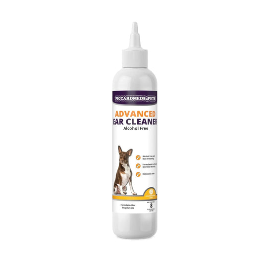 Piccardmeds4pets Advanced Ear Cleanser Alcohol Free for Dogs and Cats 8 oz. + FREE Bandana!