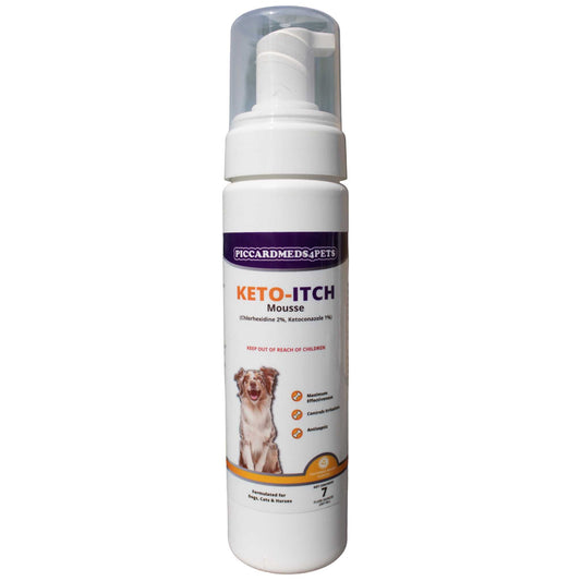 Piccardmeds4pets Keto-Itch Plus Antiseptic Mousse for Cats & Dogs 7 oz. + FREE Bandana!
