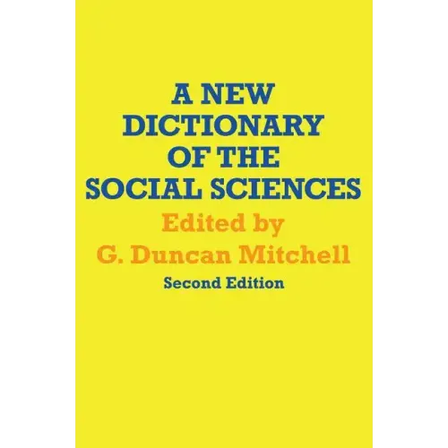 A New Dictionary of the Social Sciences