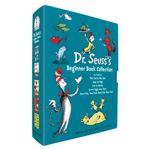 Dr. Seuss's Beginner Book Boxed Set Collection: The Cat in the Hat; One Fish Two Fish Red Fish Blue Fish; Green Eggs and Ham; Hop on Pop; Fox in Socks