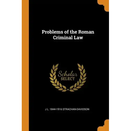 Problems of the Roman Criminal Law