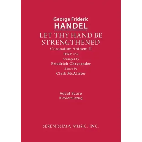 Let Thy Hand Be Strengthened, HWV 259: Vocal score