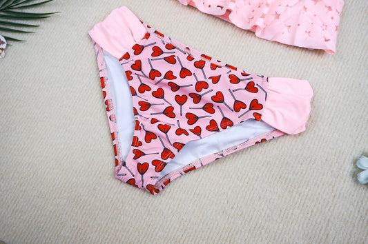 European And American-style Kids Swimwear Girls Two-piece Swimsuits