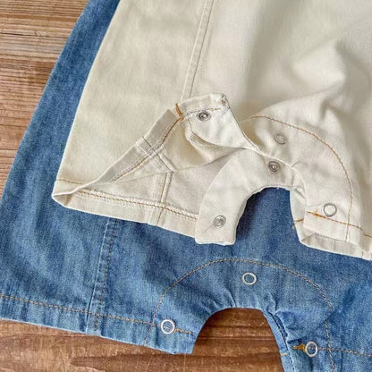 Baby Denim Overalls With Suspenders Casual Sleeveless Vest