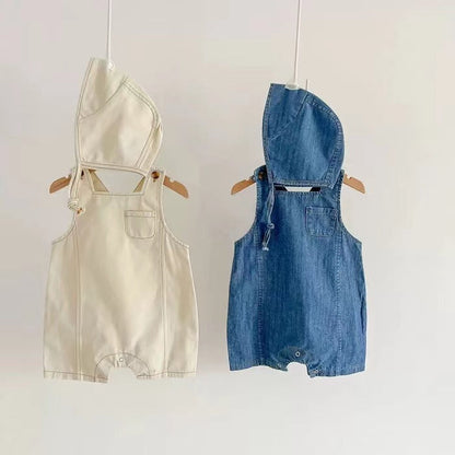 Baby Denim Overalls With Suspenders Casual Sleeveless Vest