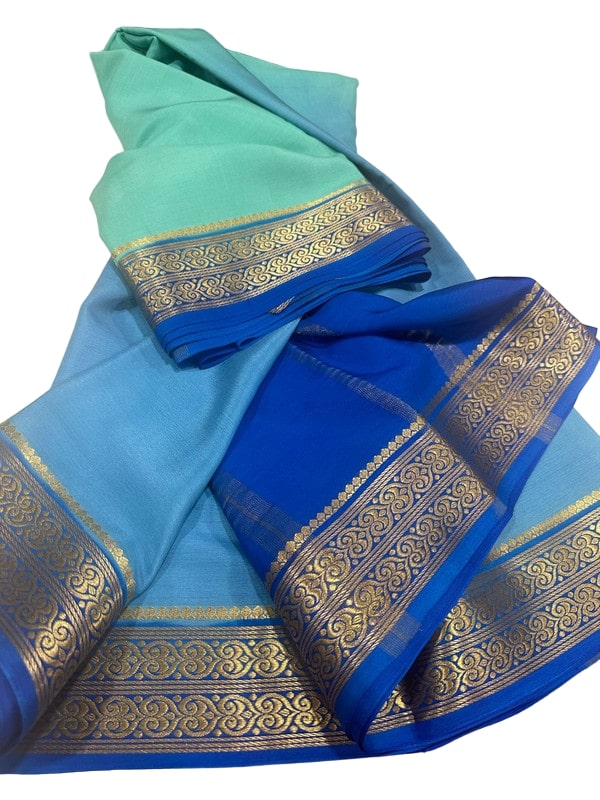100 Gm Thickness Pure Mysoree Silk Saree with Traditional Border