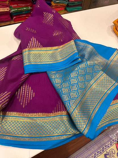 120gm Thickness Pure Mysoore Silk Saree