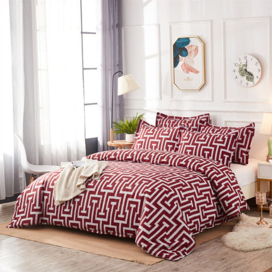 Scandinavian Style Geometric Li Luo 3D Three-piece Duvet Cover Sheet Printing Set