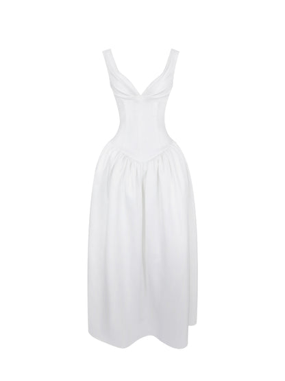 Siena White Satin Sweetheart Wedding Gown