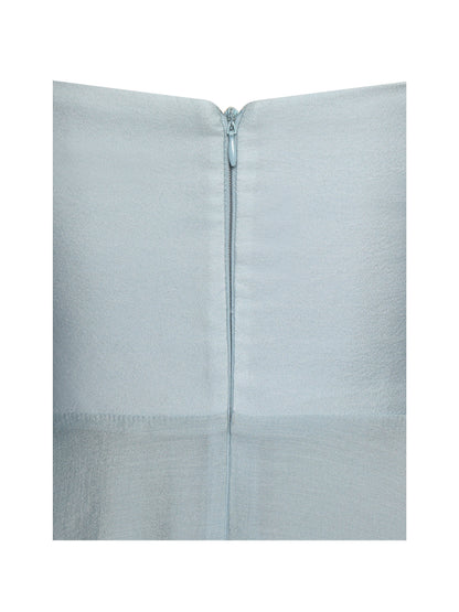 Yaffa Baby Blue Asymmetrical Mini Dress