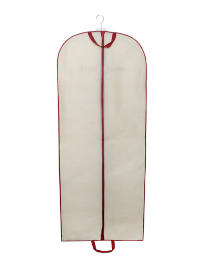 Miss Circle Beige and Red Garment Bag For Dress and Gown
