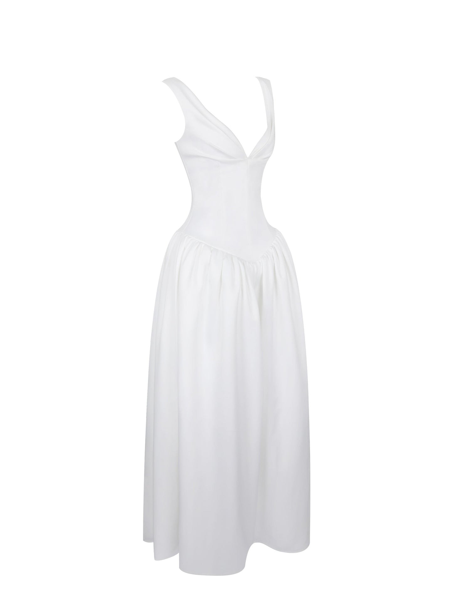 Siena White Satin Sweetheart Wedding Gown