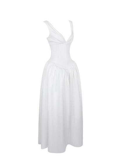 Siena White Satin Sweetheart Wedding Gown