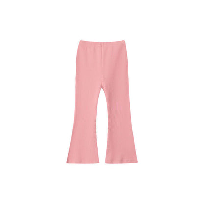 Versatile Casual And Stylish Solid-color Leggings For Little Girls