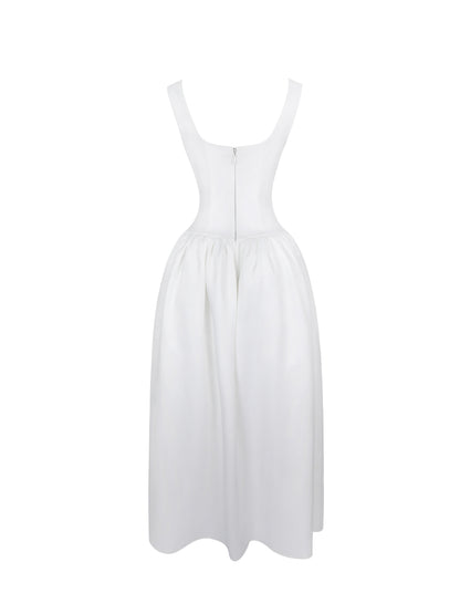 Siena White Satin Sweetheart Wedding Gown