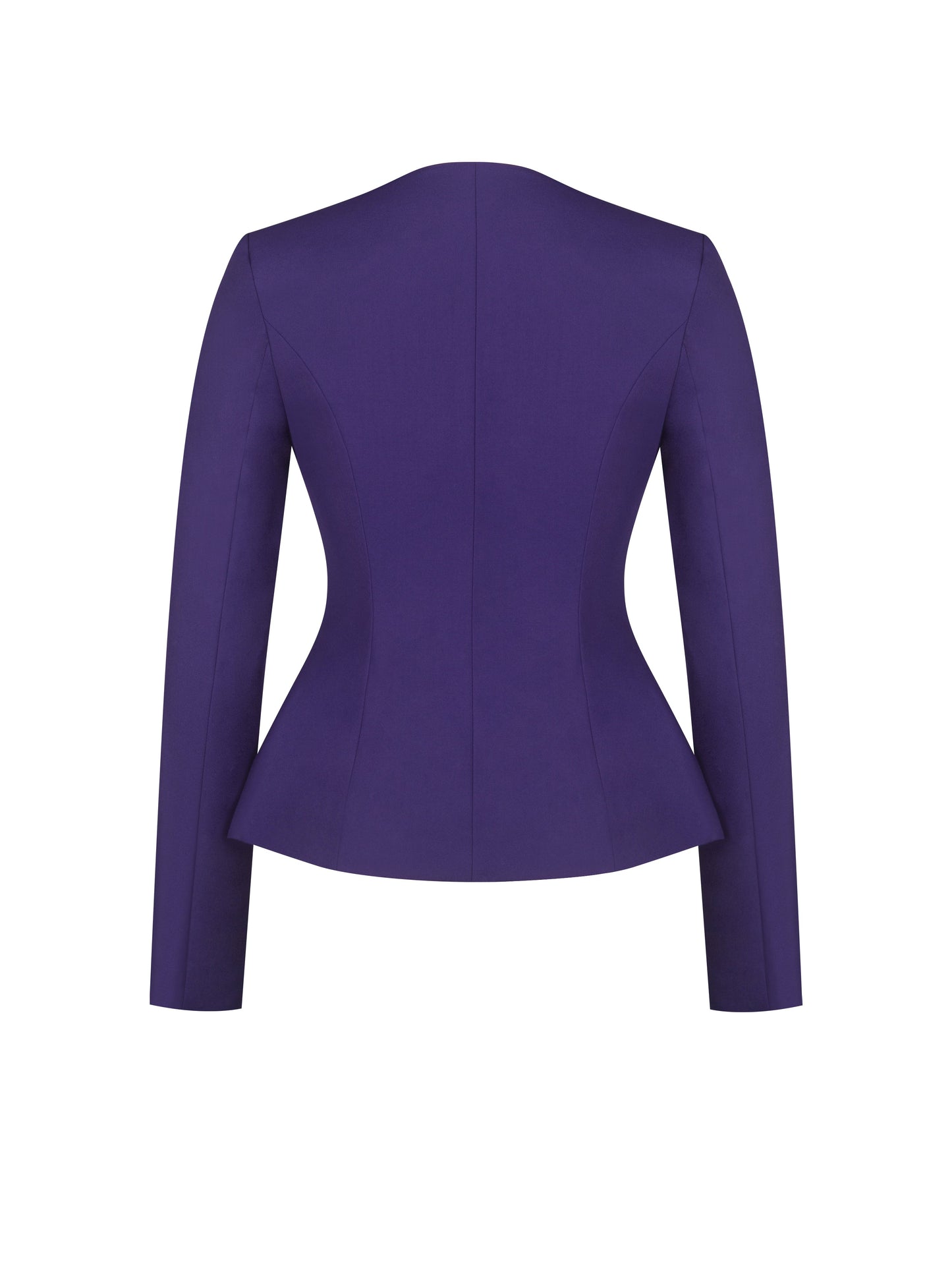 Skyla Indigo Square Neckline Peplum Blazer