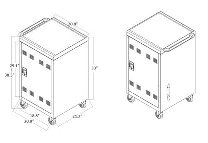 Mobile Charging Cart And Cabinet For Tablets Laptops 31 4 Device