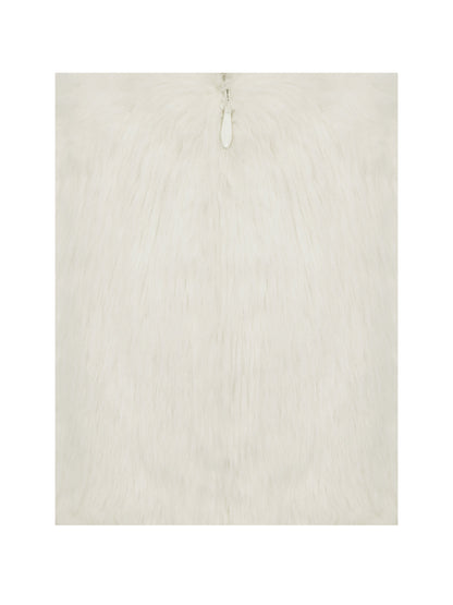 Narla Ivory Low-Waisted Fur Mini Skirt