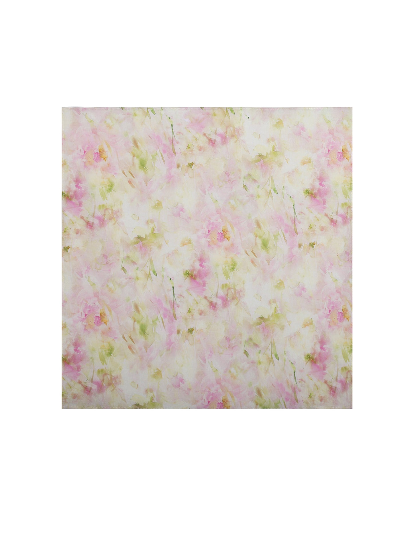 Spring Affair Pink Floral Print Linen Head Scarf
