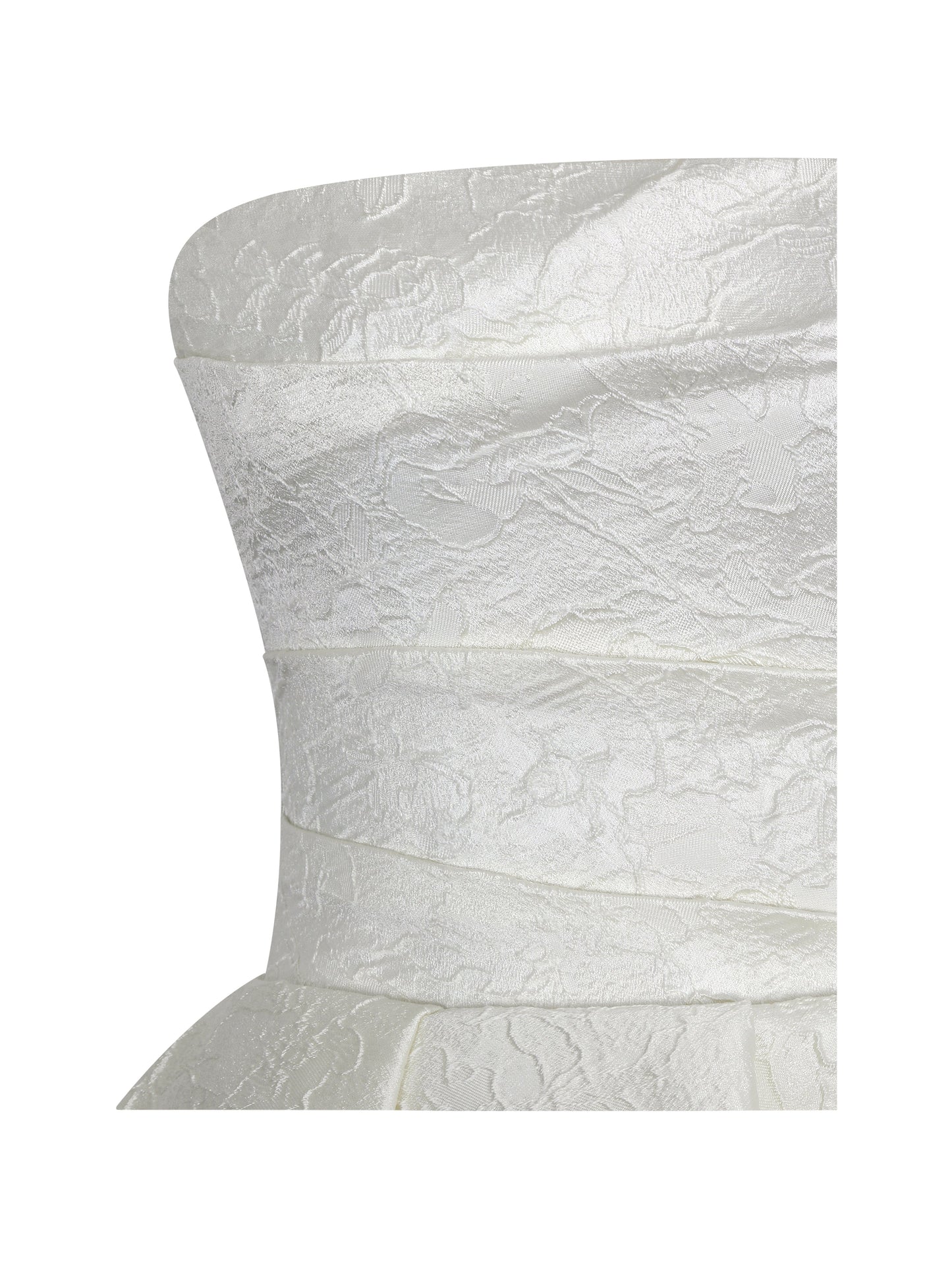 Tomika Ivory Jacquard Dipped Hem Wedding Gown (PREORDER)