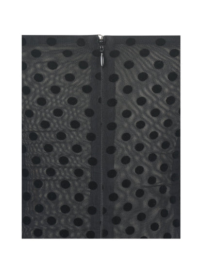 Faith Black and White Polka Dot Sweetheart Maxi Dress