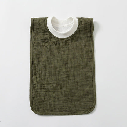 Large Childrens Washcloth Bib That Resists Stains