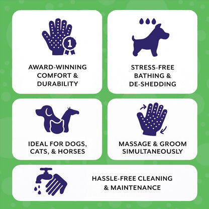 Piccardmeds4pets Ferret Aloe Oats Shampoo 12oz + HandsOn Grooming Gloves Small Combo