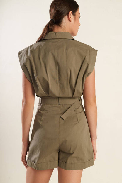 HEART OF A WOMAN WOVEN ROMPER
