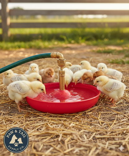 Little Giant Baby Chick Automatic Poultry Fount 1.5 Pint Shallow Waterer
