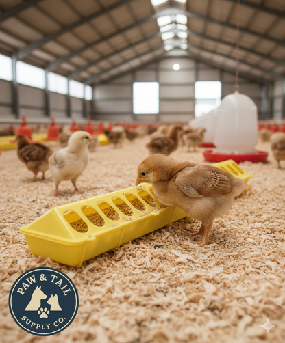Little Giant 20" Flip-Top Chick & Poultry Feeder Yellow Snap-Lock Spill Yellow 2PCK