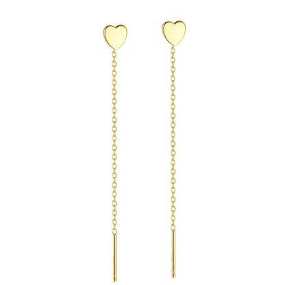 Grace Polished Heart Long thread Earring