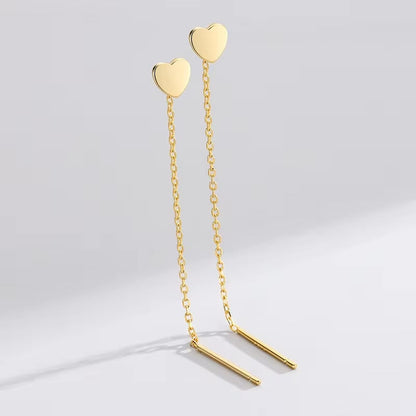 Grace Polished Heart Long thread Earring