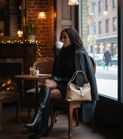 THE CLARA LEATHER SLOUCH BAG (FINAL SALE)