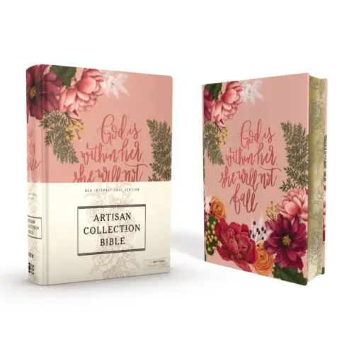 Niv, Artisan Collection Bible, Cloth Over Board, Pink Floral, Designed Edges Under Gilding, Red Letter Edition, Comfort Print
