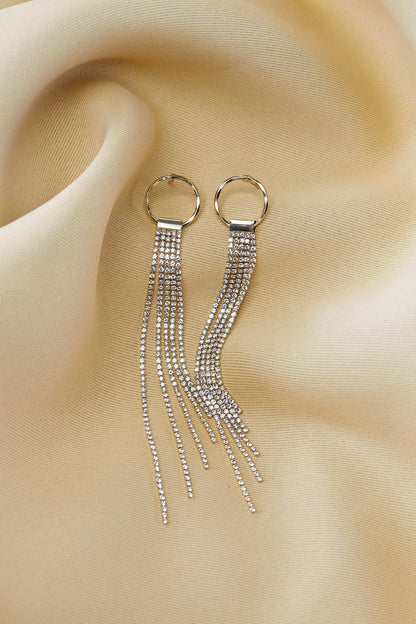 Long Drop Earrings Pure 18 KGold Plated