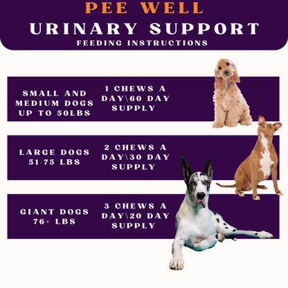 PiccardNaturePets Pee-Well Urinary Bladder Support for Dogs 60ct + FREE Bandana!