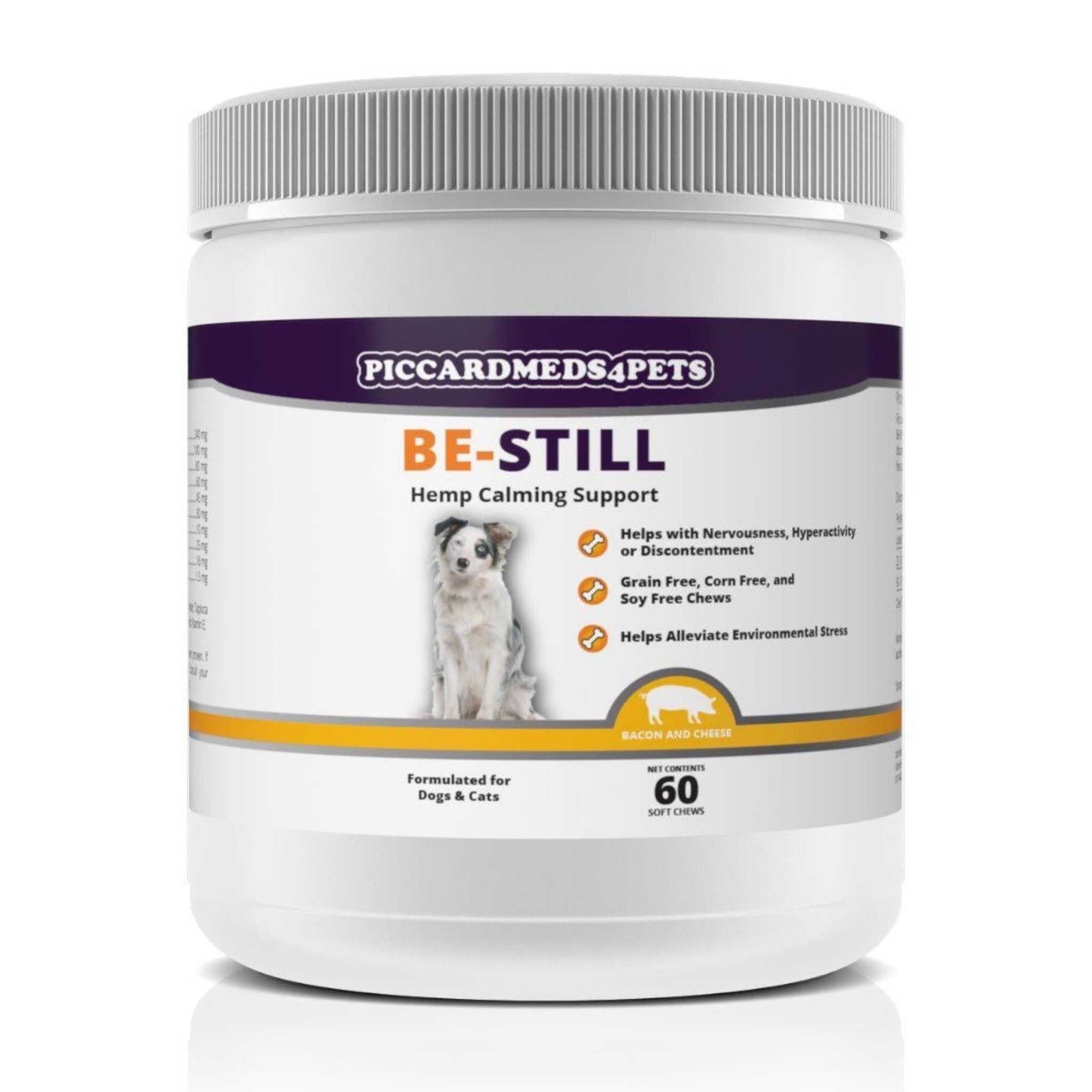 Piccardmeds4pets Be-Still Hemp Calming Chews 60ct for Dogs & Cats + FREE Bandana!