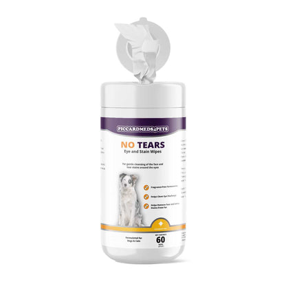 Piccardmeds4pets No More Tears Eye and Stain Wipes for Pets 60CT + FREE Bandana!