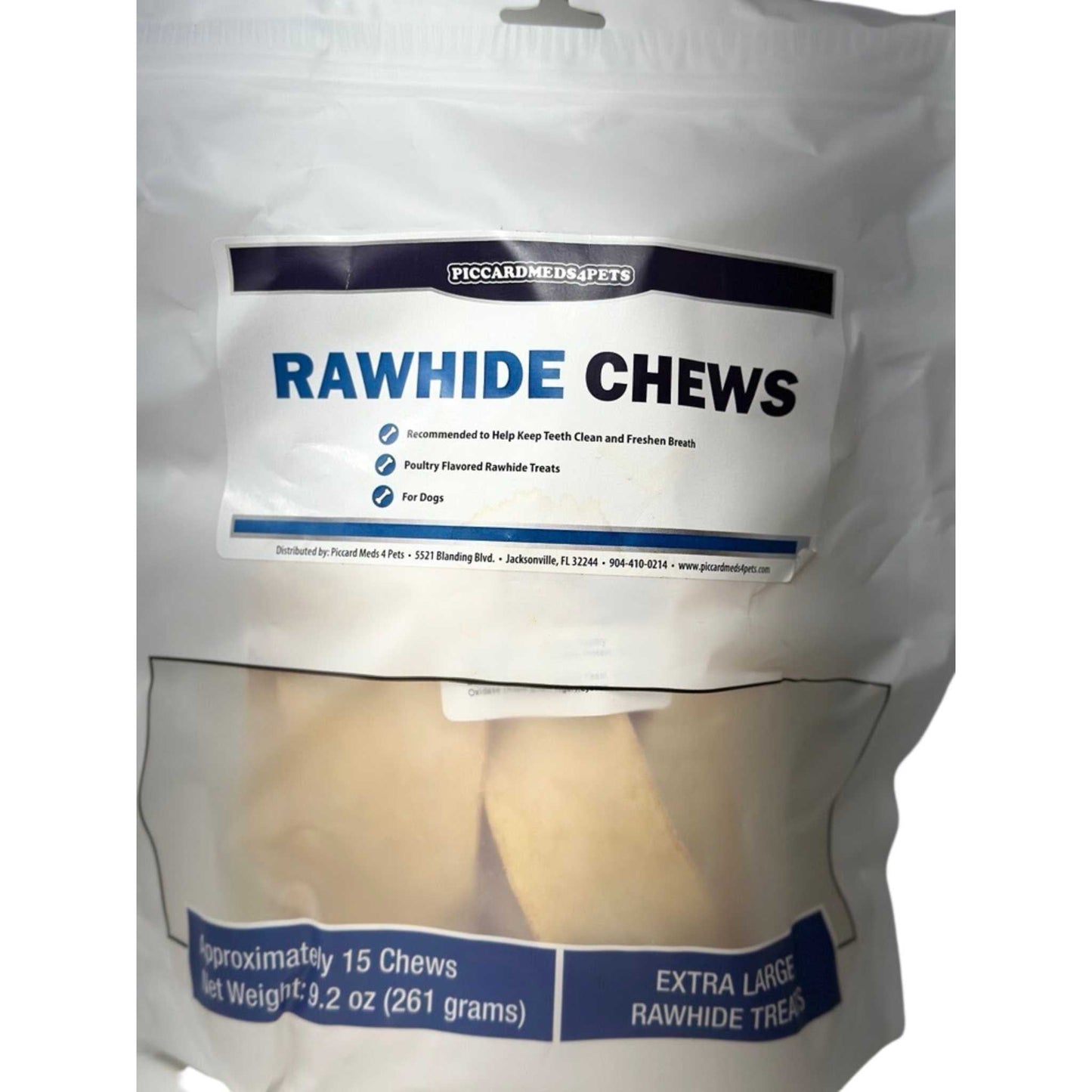 Piccardmeds4pets Rawhide Dental Chews for XL Dogs Over 50lbs.