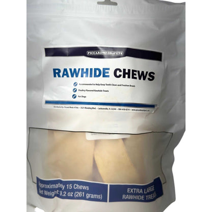 Piccardmeds4pets Rawhide Dental Chews for XL Dogs Over 50lbs.