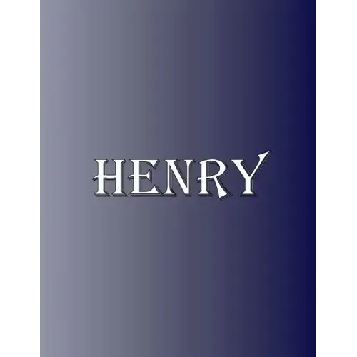 Henry: 100 Pages 8.5" X 11" Personalized Name on Notebook College Ruled Line Paper