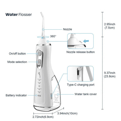 Household electric arterial irrigation device, convenient dental beauty device, water flosser, dental calculus irrigator, oral c