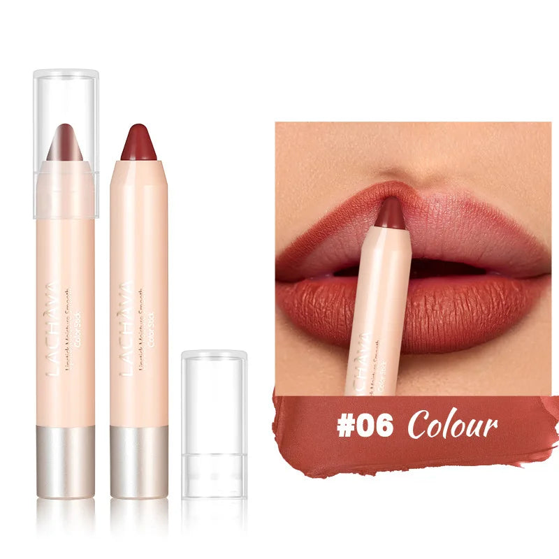 New Matte Lipliner Pencil Waterproof Non Stick Cup Contour Tint Lipstick Long Lasting Lip Care Makeup Cosmetics for Women Girls