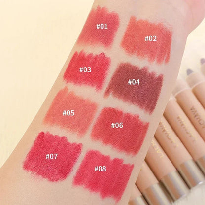 New Matte Lipliner Pencil Waterproof Non Stick Cup Contour Tint Lipstick Long Lasting Lip Care Makeup Cosmetics for Women Girls