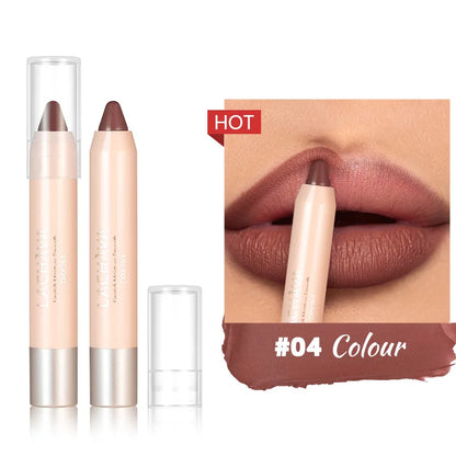New Matte Lipliner Pencil Waterproof Non Stick Cup Contour Tint Lipstick Long Lasting Lip Care Makeup Cosmetics for Women Girls
