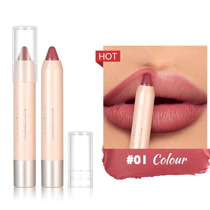 New Matte Lipliner Pencil Waterproof Non Stick Cup Contour Tint Lipstick Long Lasting Lip Care Makeup Cosmetics for Women Girls