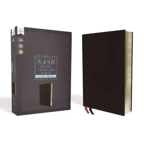 Nasb, Thinline Bible, Giant Print, Bonded Leather, Black, Red Letter Edition, 1995 Text, Comfort Print