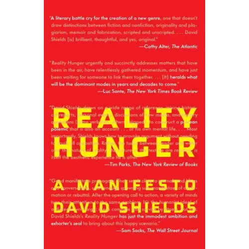 Reality Hunger: A Manifesto